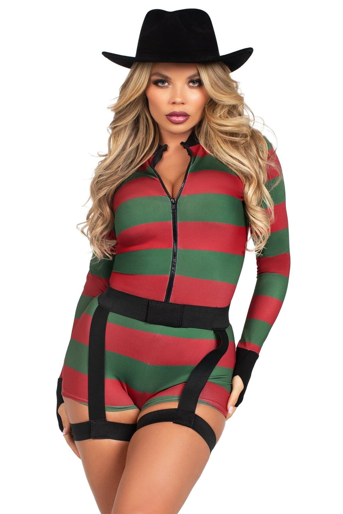 LEG AVENUE 2 Piece Dream Killer High Neck Romber Belt Harness
