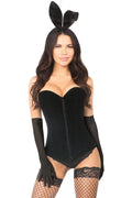  4 Piece Velvet Bunny Corset Costume