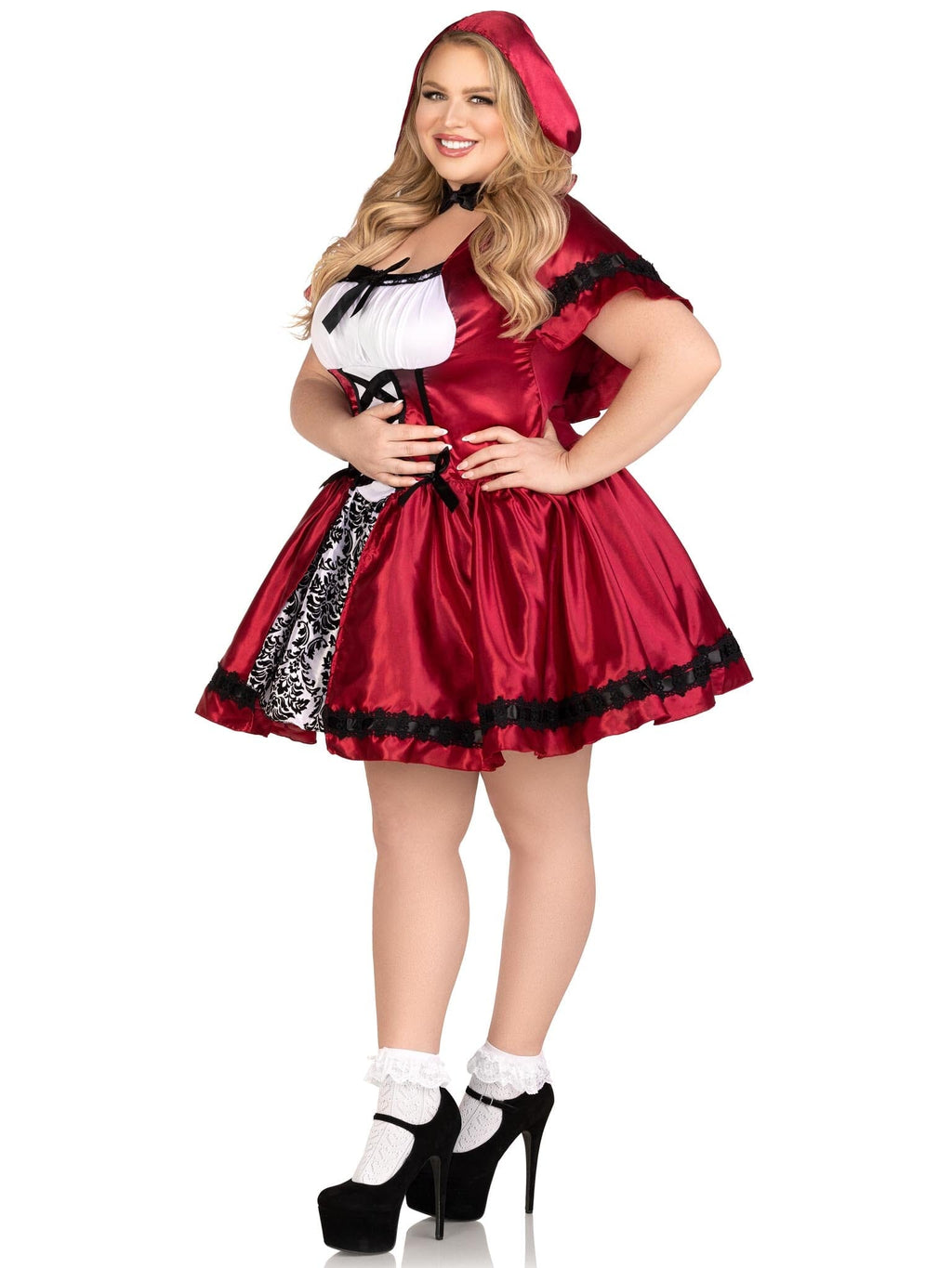 LEG AVENUE Plus Size Gothic Red Riding Hood Costume