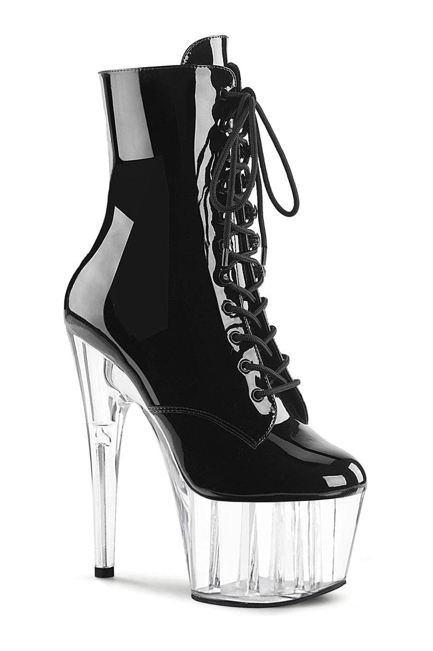 PLEASER ADORE-1020 Black Patent Ankle Boot