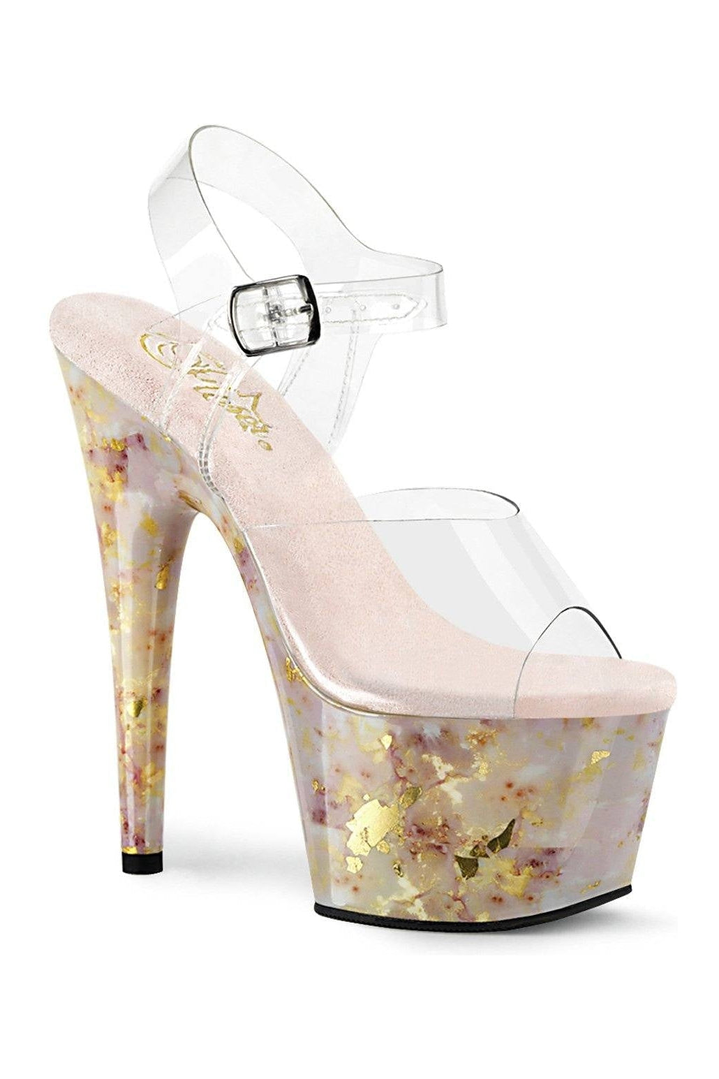 PLEASER ADORE-708MB Sandal | Clear Vinyl