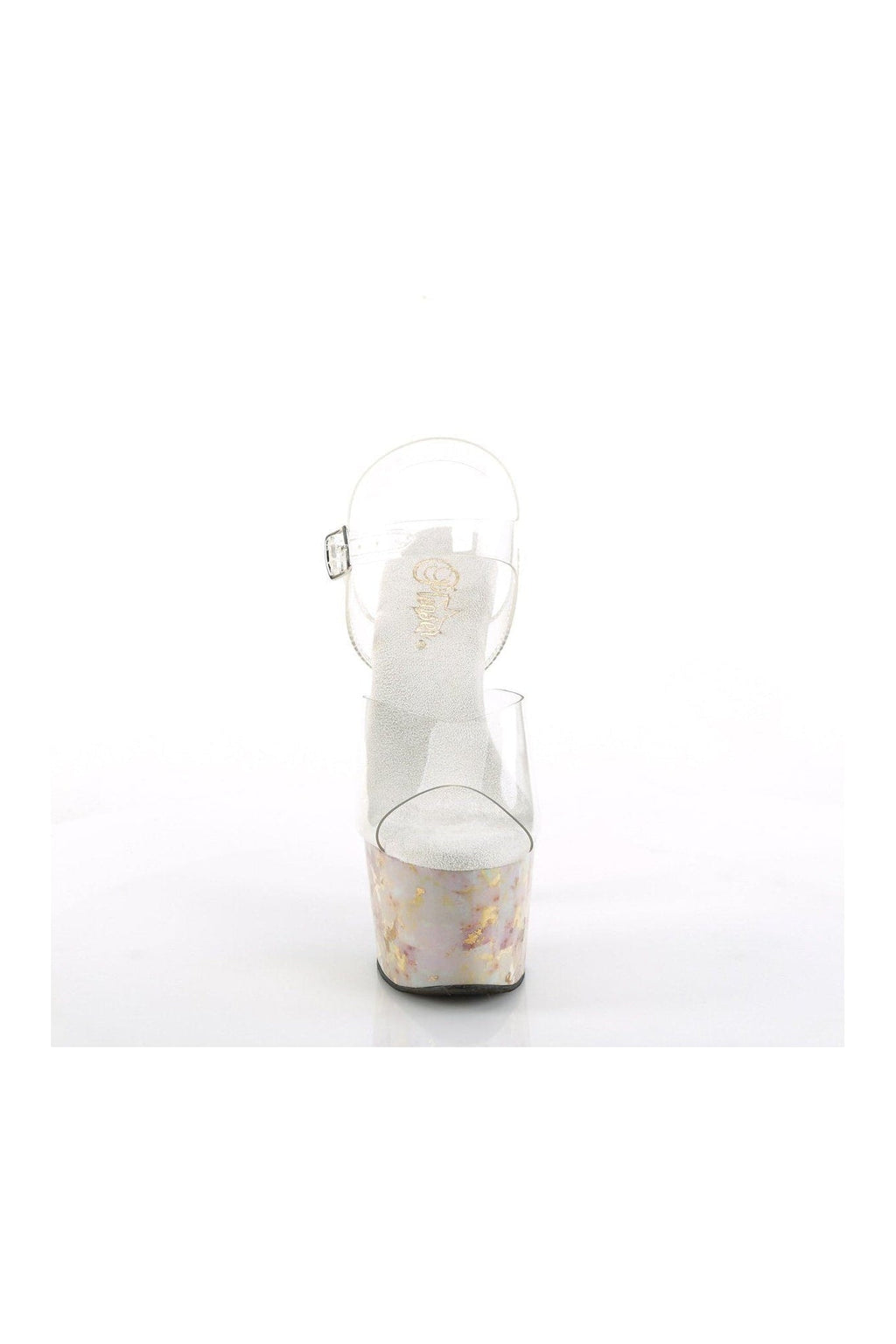 PLEASER ADORE-708MB Sandal | Clear Vinyl