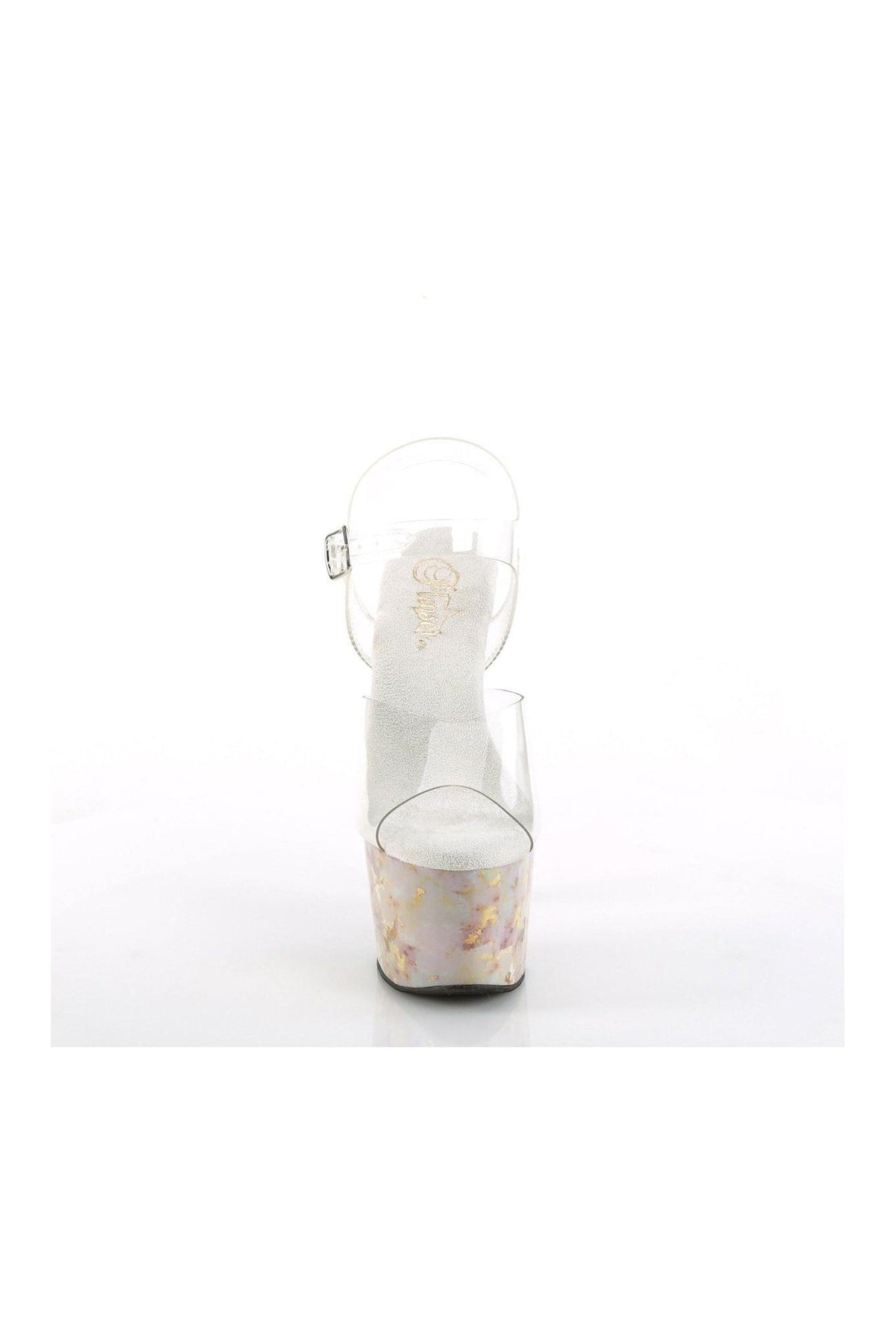 PLEASER ADORE-708MB Sandal | Clear Vinyl