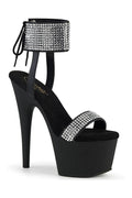 PLEASER ADORE-770 Black Faux Leather Sandal