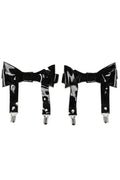  Black Patent Garters (Set Of 2)
