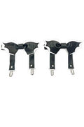  Black/White Bat Leg Garters