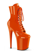 PLEASER FLAMINGO-1020 Orange Patent Ankle Boot