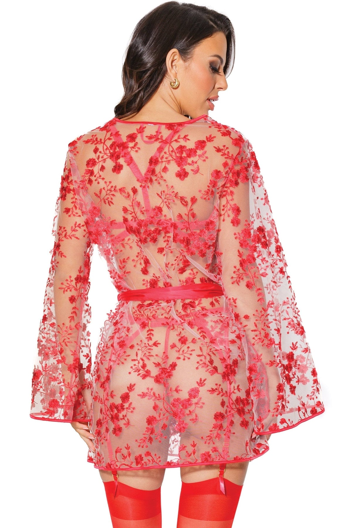 Coquette Floral Tulle Robe