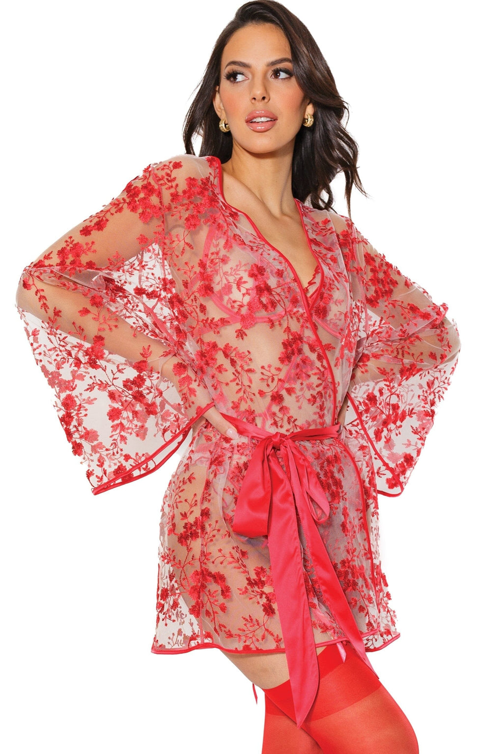 Coquette Floral Tulle Robe