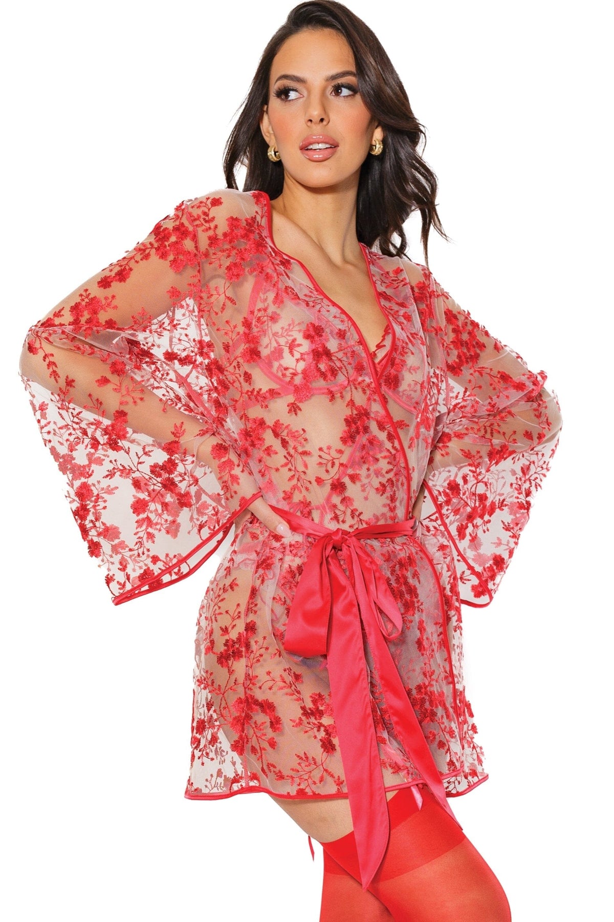 Coquette Floral Tulle Robe