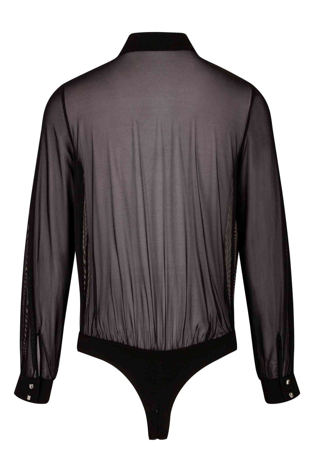  Frida Black Mesh & Lycra Bodysuit