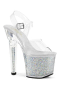 PLEASER LOVESICK-708SG Clear Vinyl Sandal