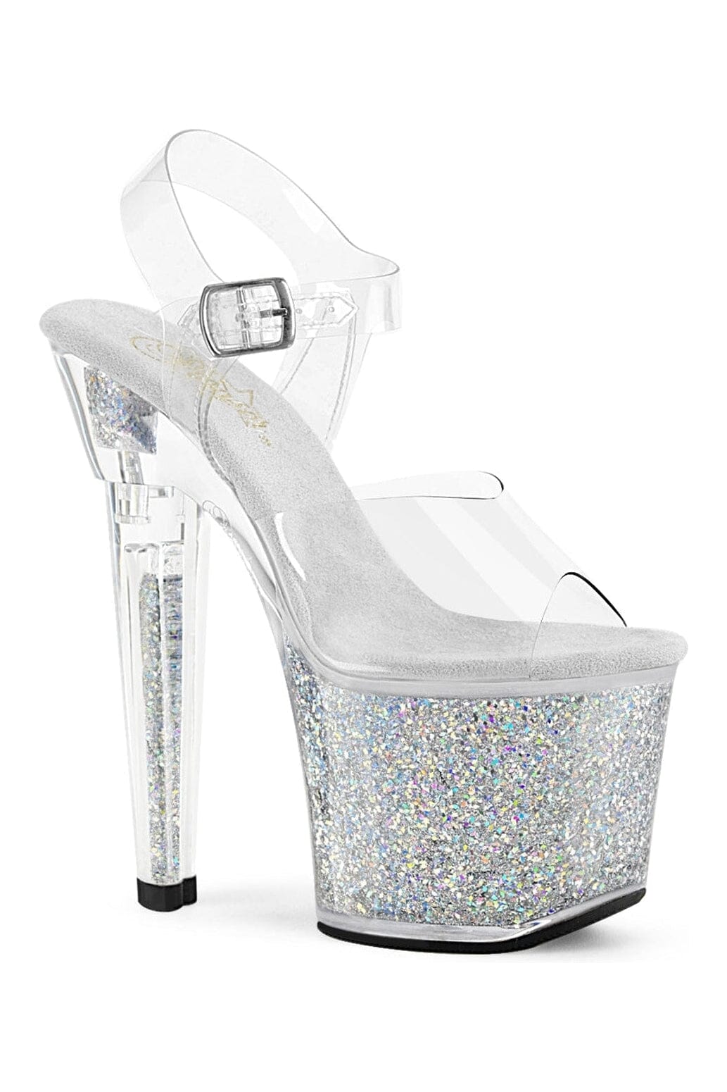 PLEASER LOVESICK-708SG Clear Vinyl Sandal