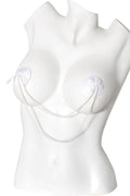 Coquette Pearl Chain Round Satin Pasty & Reusable Self Adhesive Backing