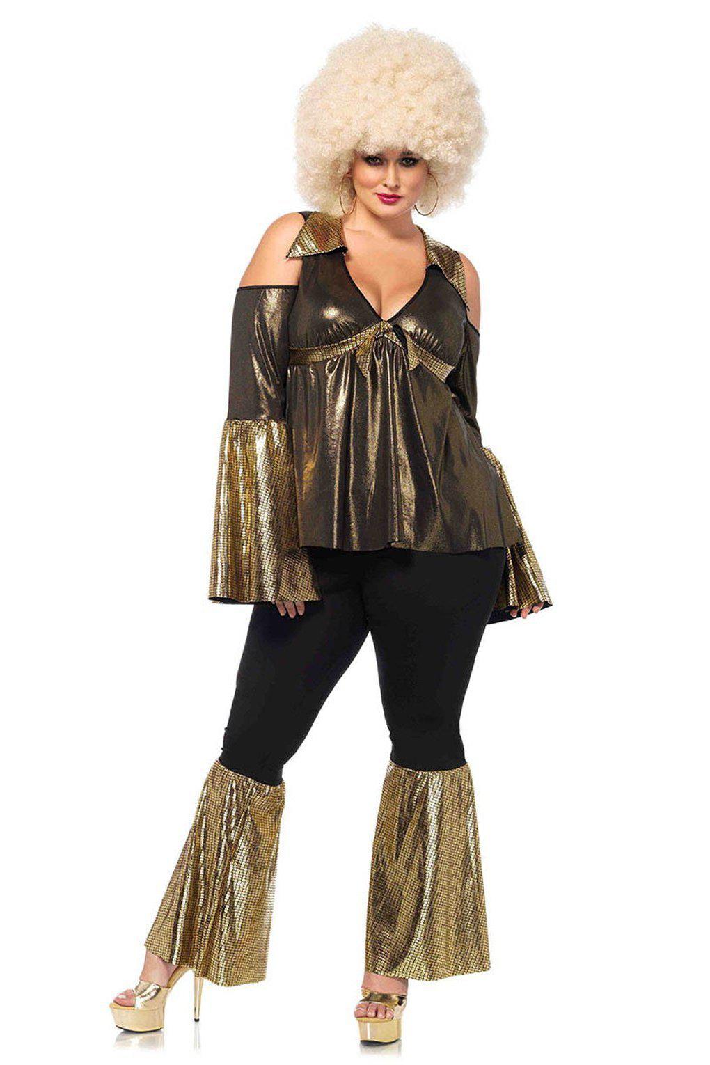 LEG AVENUE Plus Size Disco Diva Babydoll Costume