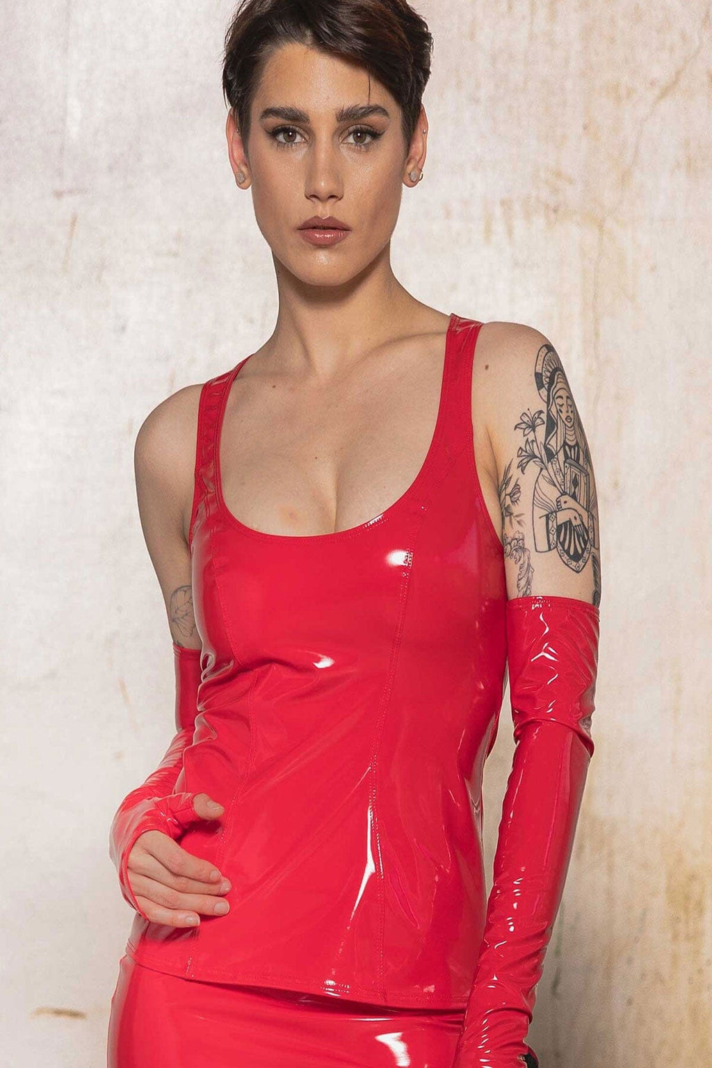  Praline Vinyl Fetish Top