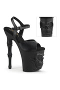 PLEASER RAPTURE-809 Sandal | Black Faux Leather
