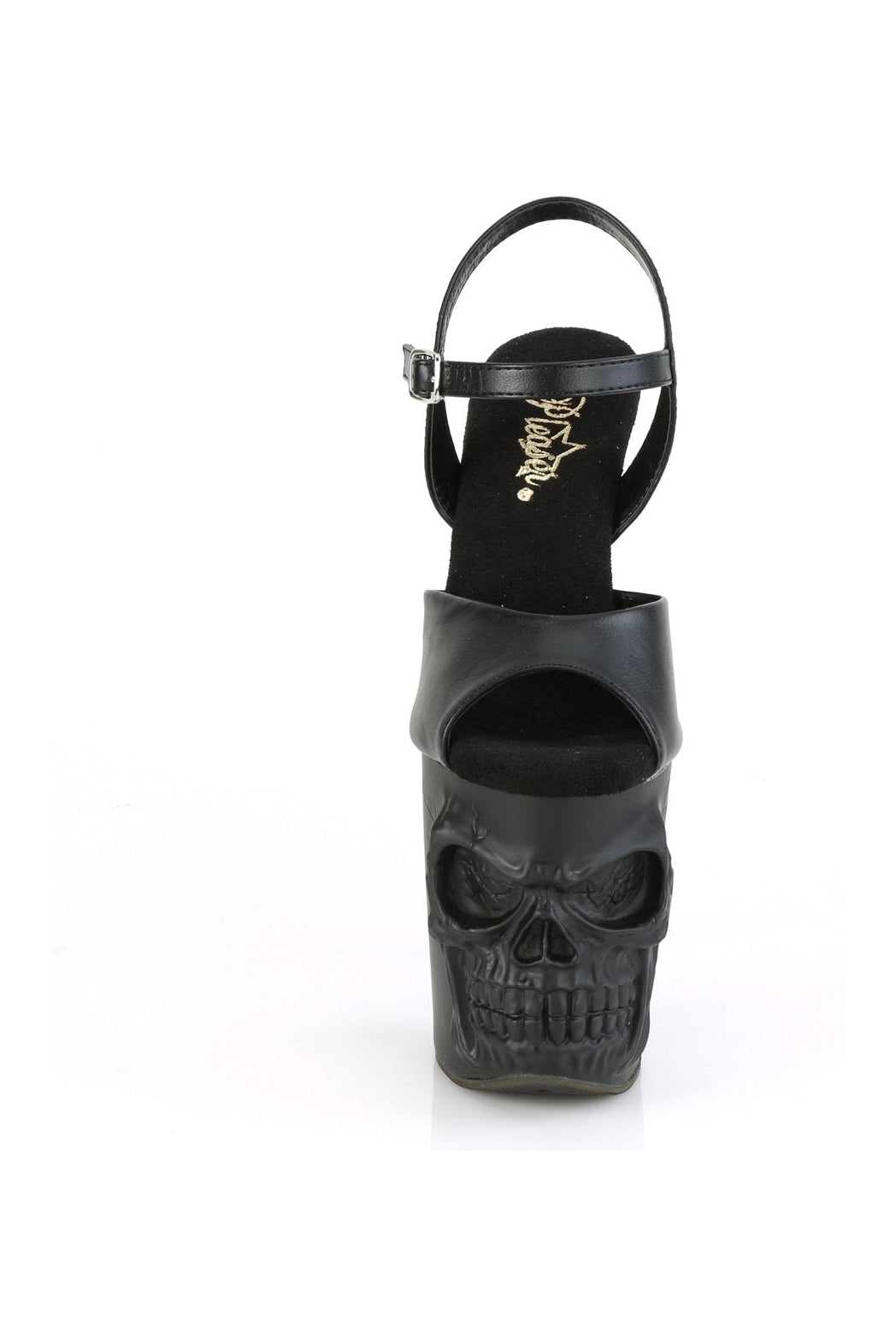 PLEASER RAPTURE-809 Sandal | Black Faux Leather