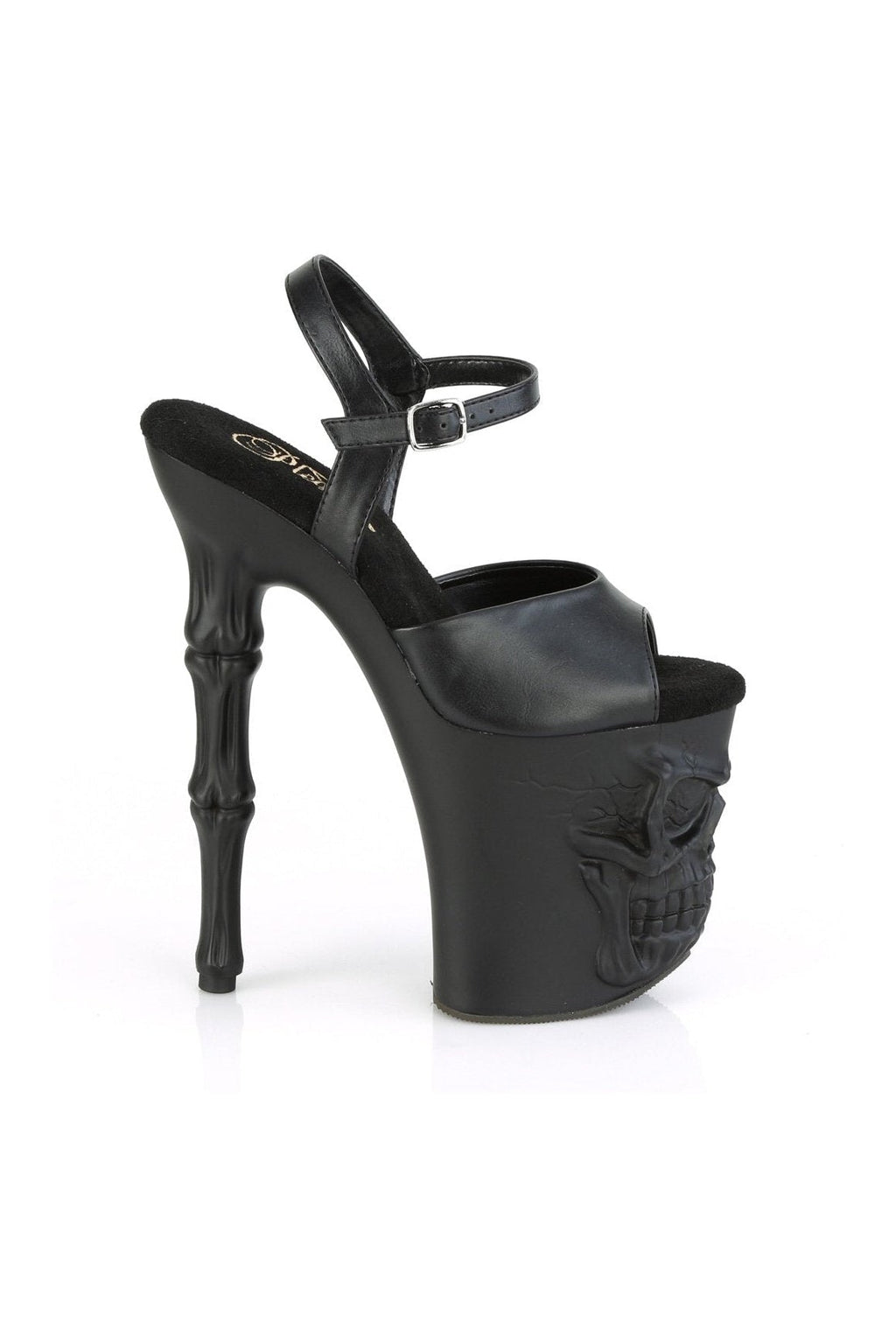 PLEASER RAPTURE-809 Sandal | Black Faux Leather