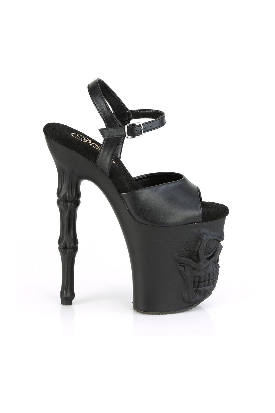 PLEASER RAPTURE-809 Sandal | Black Faux Leather