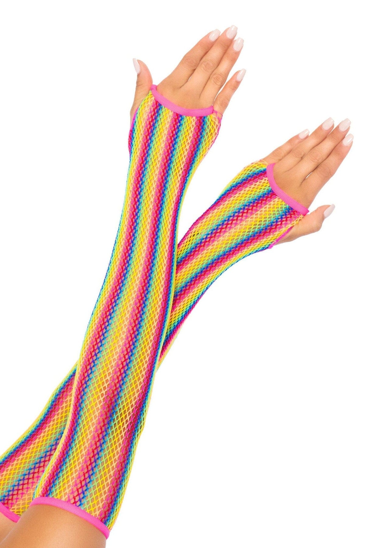 LEG AVENUE Rainbow Net Arm Warmers