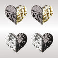 Reversible Sequin Hearts