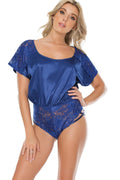 Coquette Satin Blouse Romper
