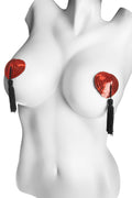 Coquette Sequinned Heart Pasties With Tassels