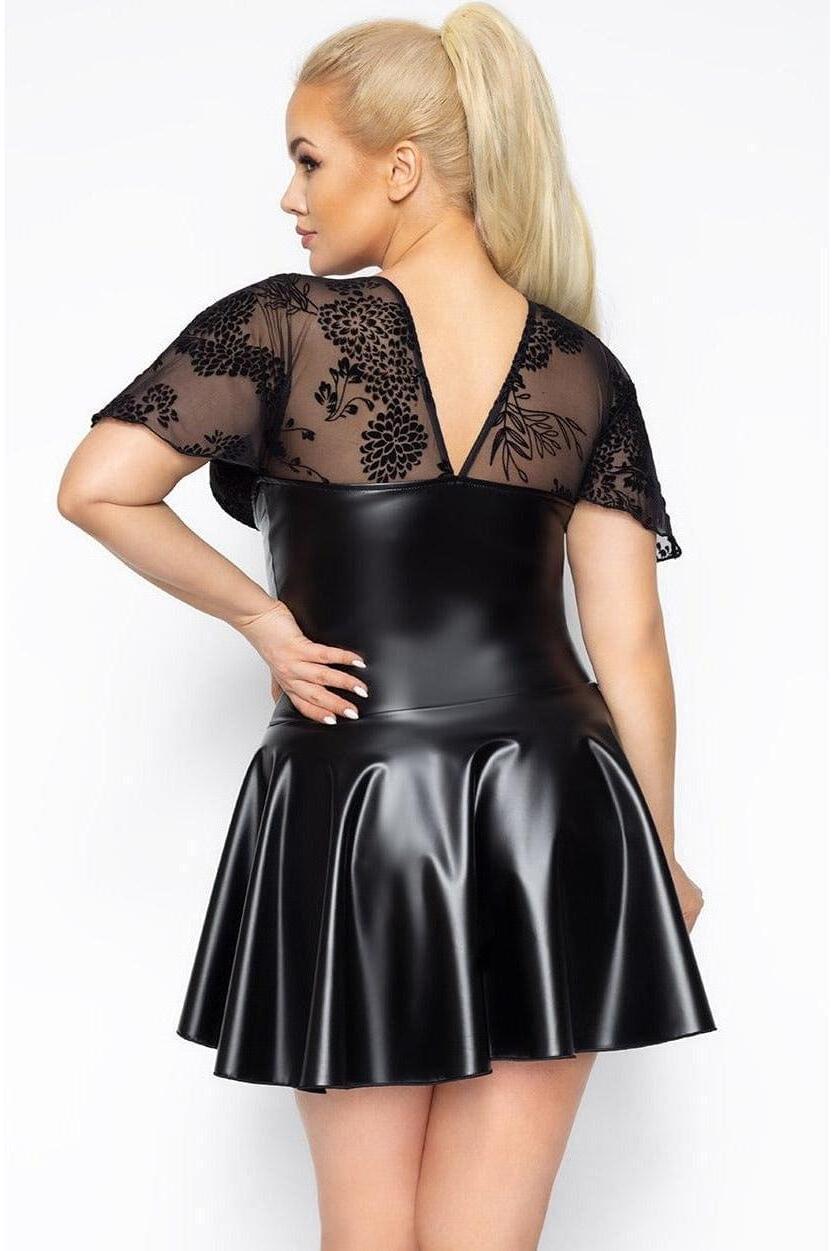 Noir Handmade Short Dress With Frilly Sleeves