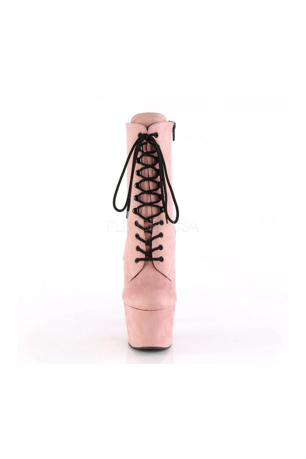 PLEASER ADORE-1020FS Platform Ankle Boot | Pink Faux Leather