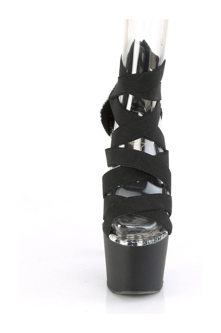 PLEASER ADORE-748SP Exotic Sandal | Black Elastic