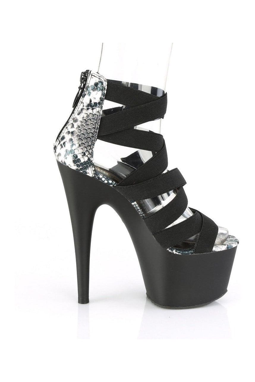 PLEASER ADORE-748SP Exotic Sandal | Black Elastic