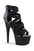 PLEASER ADORE-748SP Exotic Sandal | Black Elastic