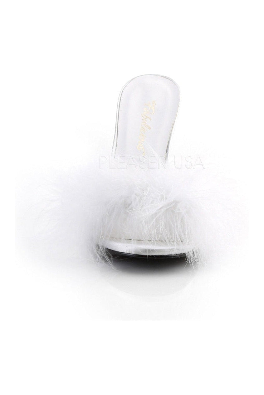  CLASSIQUE-01F Slide | White Faux Leather