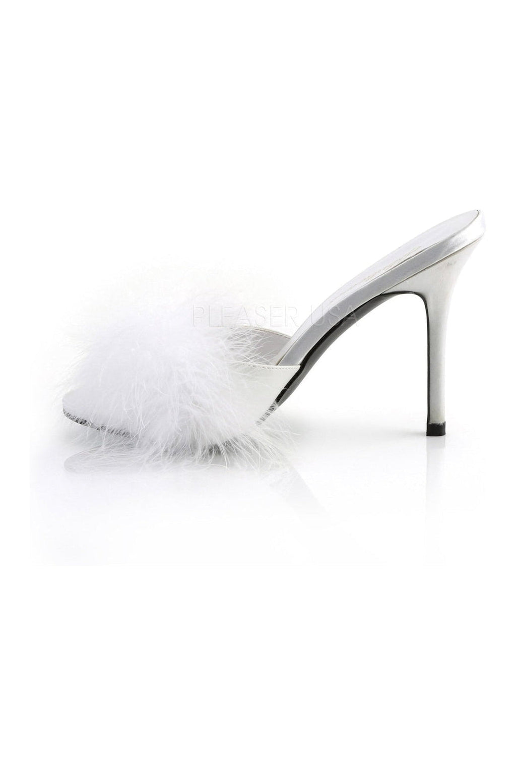  CLASSIQUE-01F Slide | White Faux Leather