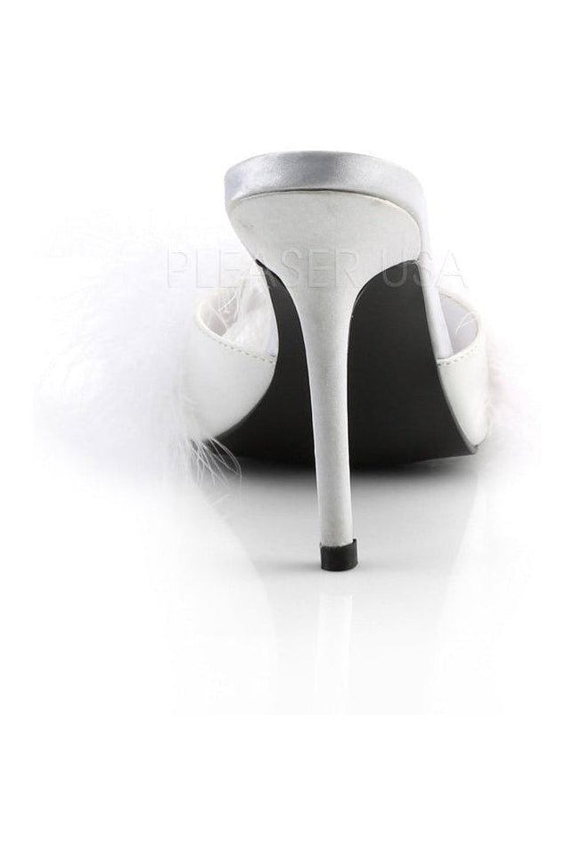  CLASSIQUE-01F Slide | White Faux Leather