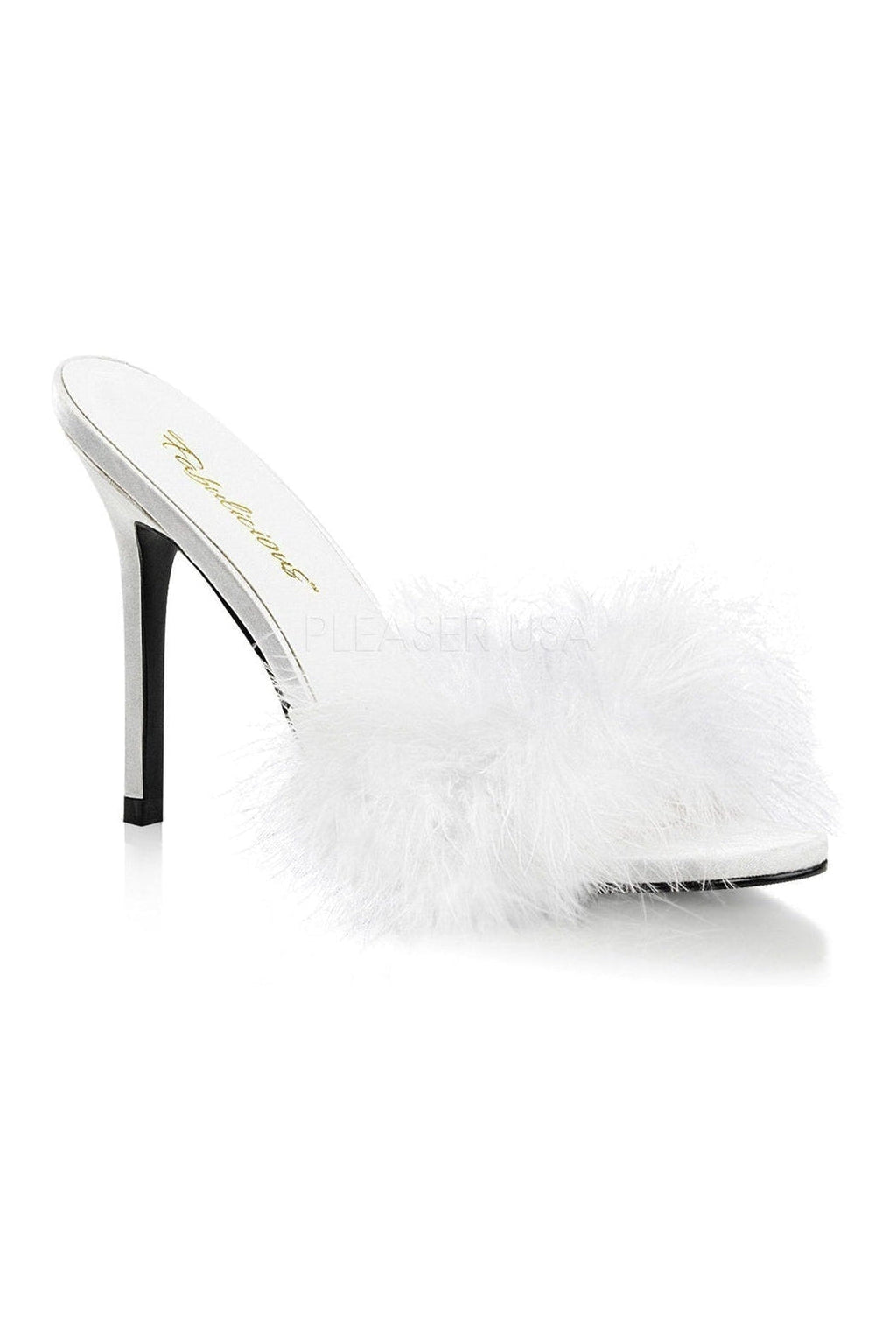  CLASSIQUE-01F Slide | White Faux Leather