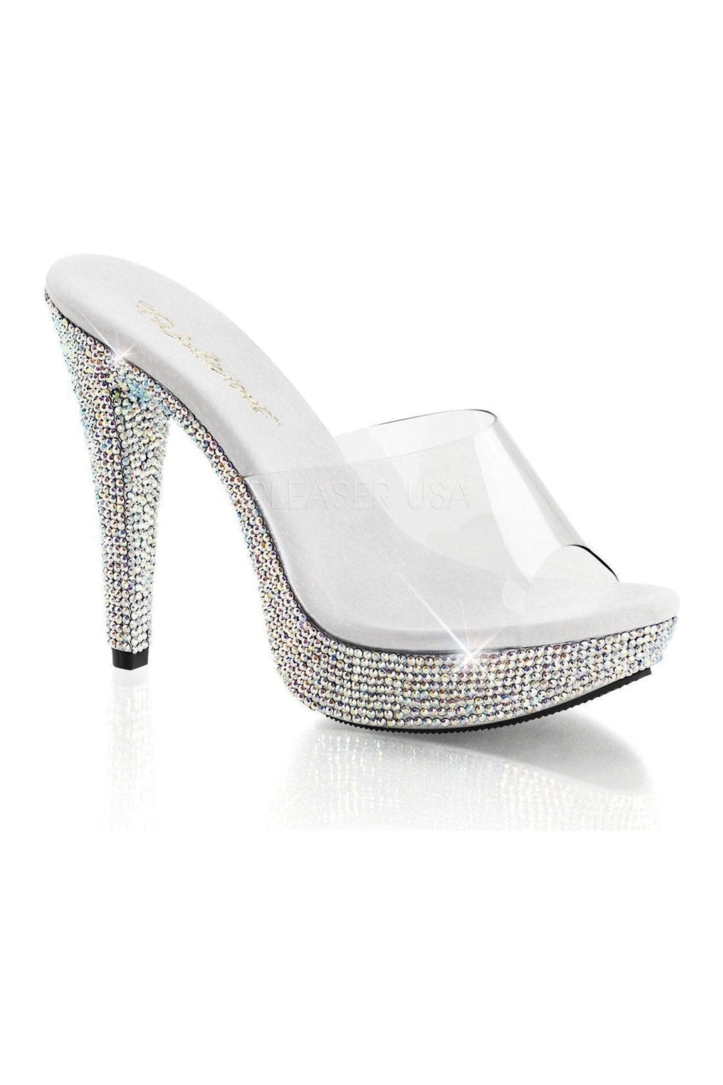  COCKTAIL-501DM Platform Slide | Clear Vinyl
