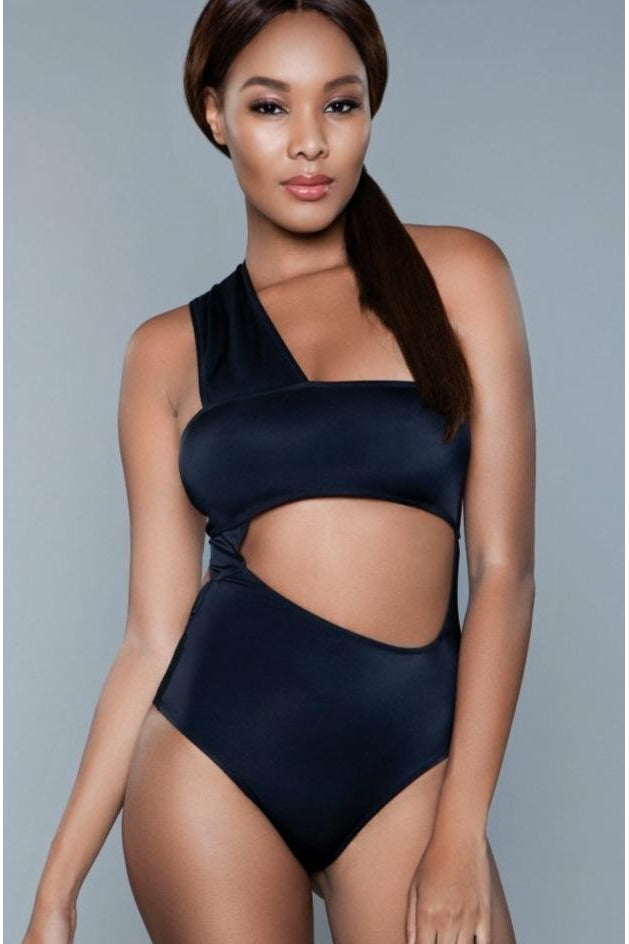  Cutout One Shoulder Swimsuit