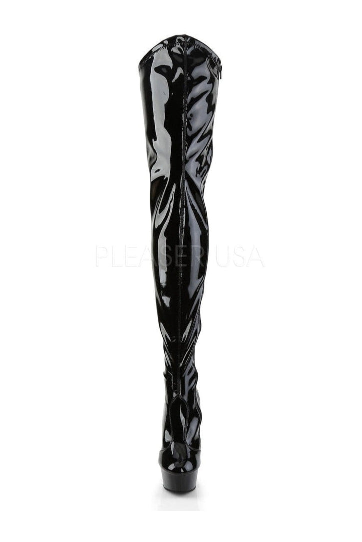 PLEASER DELIGHT-4000 Platform Boot | Black Patent