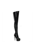 PLEASER DELIGHT-4000 Platform Boot | Black Patent