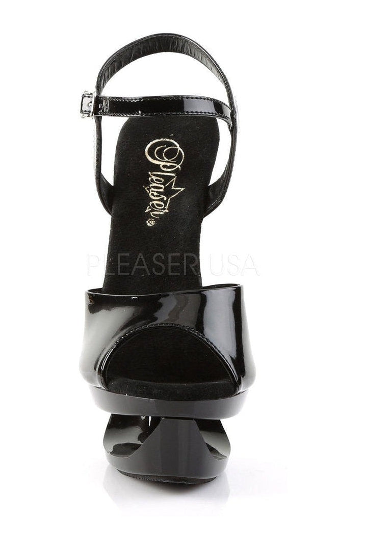 PLEASER ECLIPSE-609 Platform Sandal | Black Patent