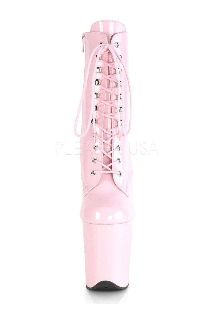 PLEASER FLAMINGO-1020 Platform Ankle Boot | Pink Patent