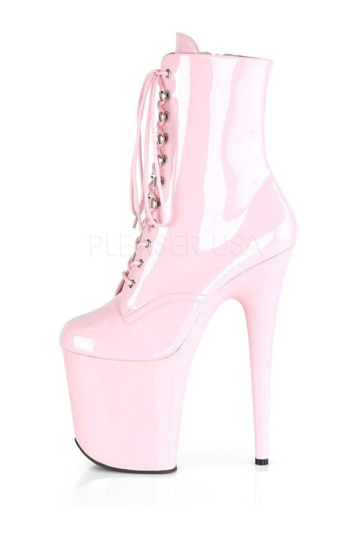 PLEASER FLAMINGO-1020 Platform Ankle Boot | Pink Patent