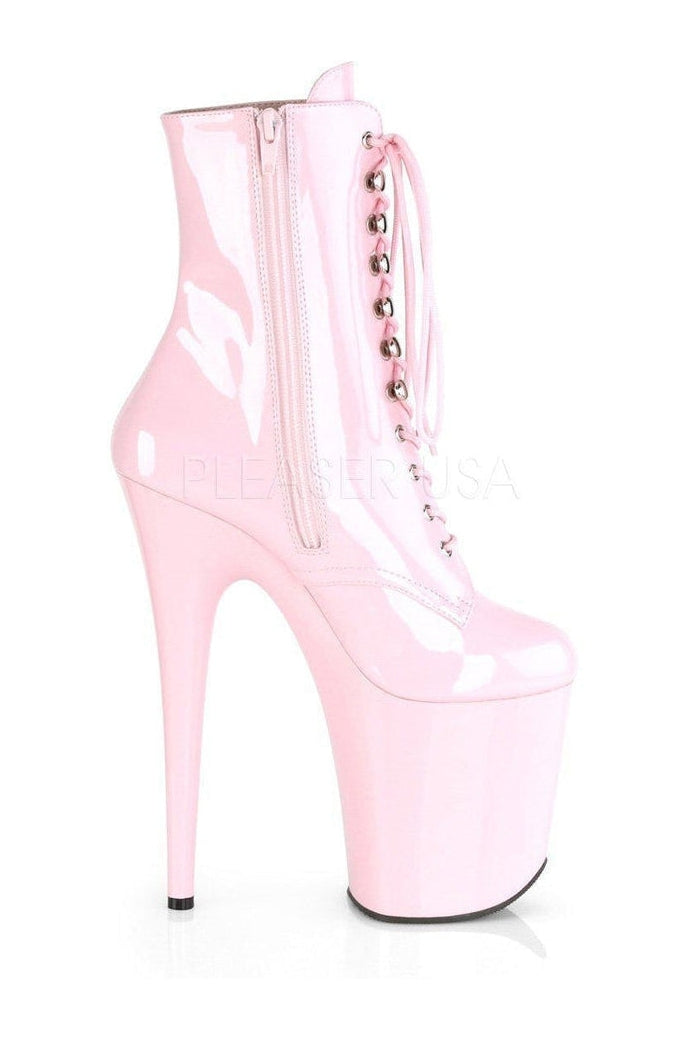 PLEASER FLAMINGO-1020 Platform Ankle Boot | Pink Patent