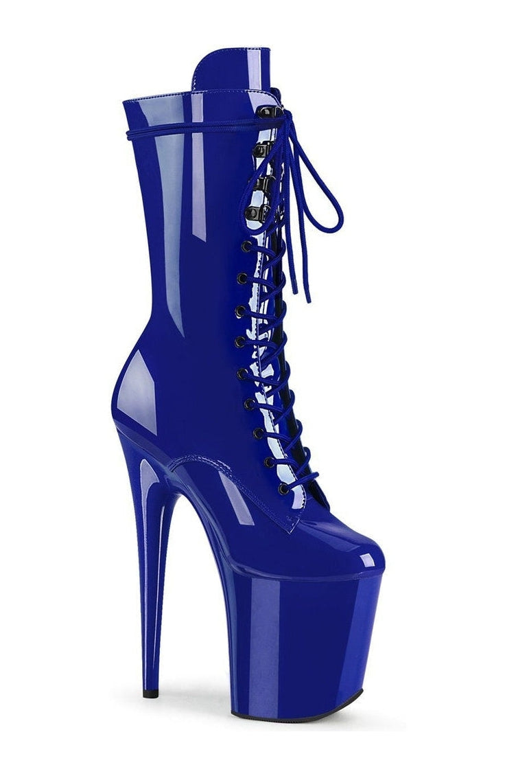 PLEASER FLAMINGO-1050 Exotic Boot | Blue Patent