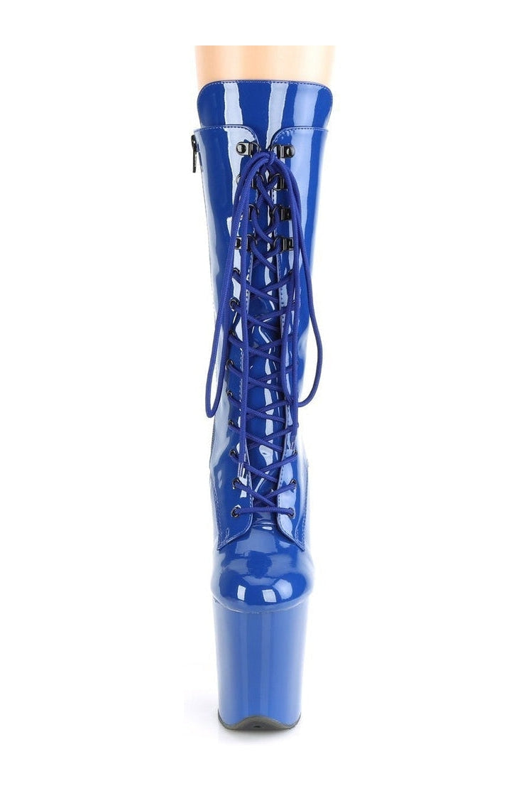 PLEASER FLAMINGO-1050 Exotic Boot | Blue Patent