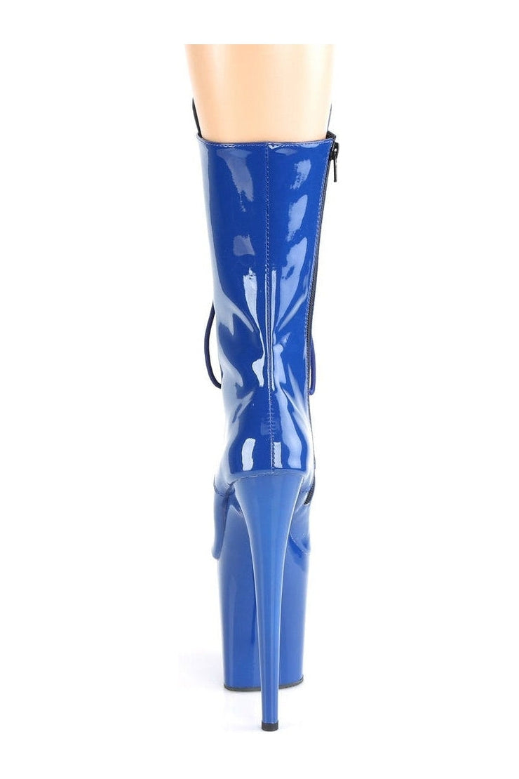 PLEASER FLAMINGO-1050 Exotic Boot | Blue Patent