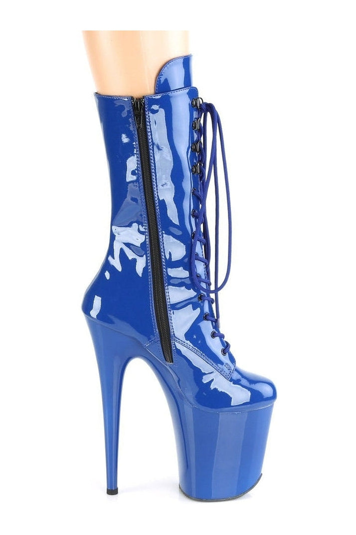 PLEASER FLAMINGO-1050 Exotic Boot | Blue Patent