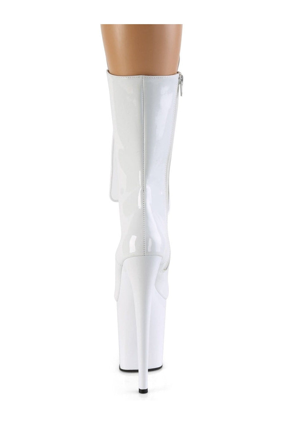 PLEASER FLAMINGO-1050 Exotic Boot | White Patent